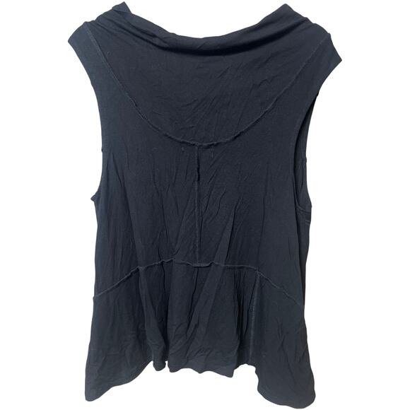 Annit Yizhar Black Draped Neck Women Blouse *Dimensions In Picture* - Picture 2 of 5